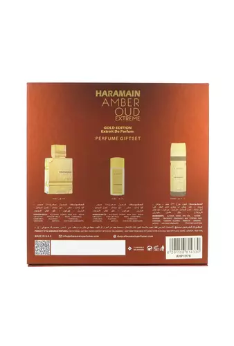 Zestaw Al Haramain Amber Oud Gold Edition Extreme Perfumes Extrait de Parfum 75ml + Extrait de Parfum 30ml + Deodorant Body Spray 200ml 3