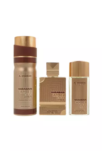 Zestaw Al Haramain Amber Oud Gold Edition Extreme Perfumes Extrait de Parfum 75ml + Extrait de Parfum 30ml + Deodorant Body Spray 200ml 2