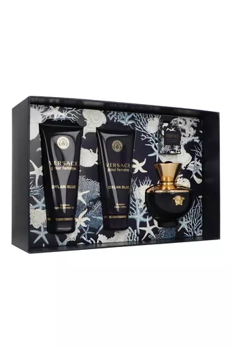 Set Versace Dylan Blue Pour Femme Edp 100ml + Shower Gel 100ml + Body Lotion 100ml + Edp 5ml 3
