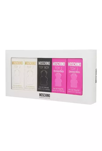 Set Moschino Miniatures Collection Toy 2 Bubble Gum Edt 5ml x2 + Toy 2 Edp 5ml x2 + Toy Boy Edp 5ml 3