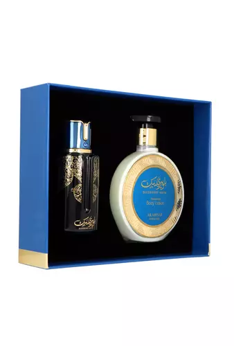 Zestaw Arabiyat Prestige Blueberry Musk Edp 100ml + Body Lotion 300ml 3