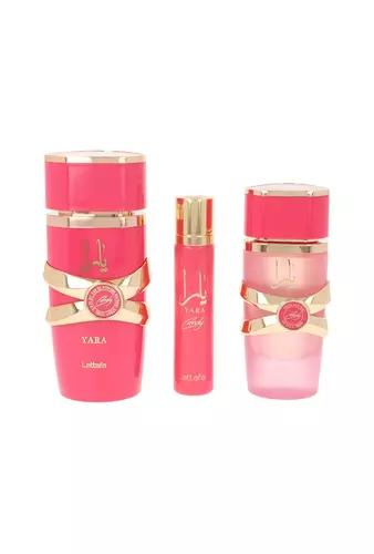 Set Lattafa Yara Candy Edp 100ml + 12ml Edp + Hair Mist 50ml 3