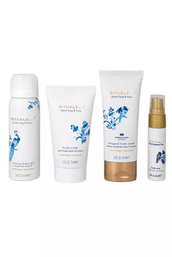 Zestaw Rituals Amsterdam Collection Medium Body Cream 70ml + Foaming Shower Gel 50ml + Body Scrub 70ml + Body Mist 20ml + Pouch 2