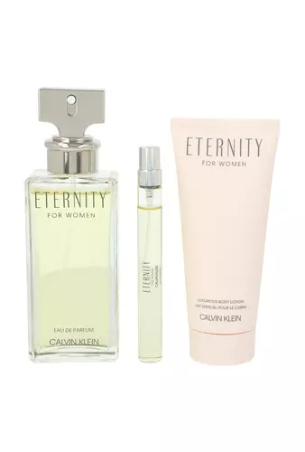 Set Calvin Klein Eternity Women Edp 100ml + Body Lotion 100ml + Edp 10ml 2