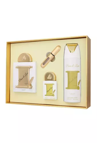 Zestaw Lattafa Peace & Love Edp 100ml + Edp 20ml + Deodorant 200ml 3