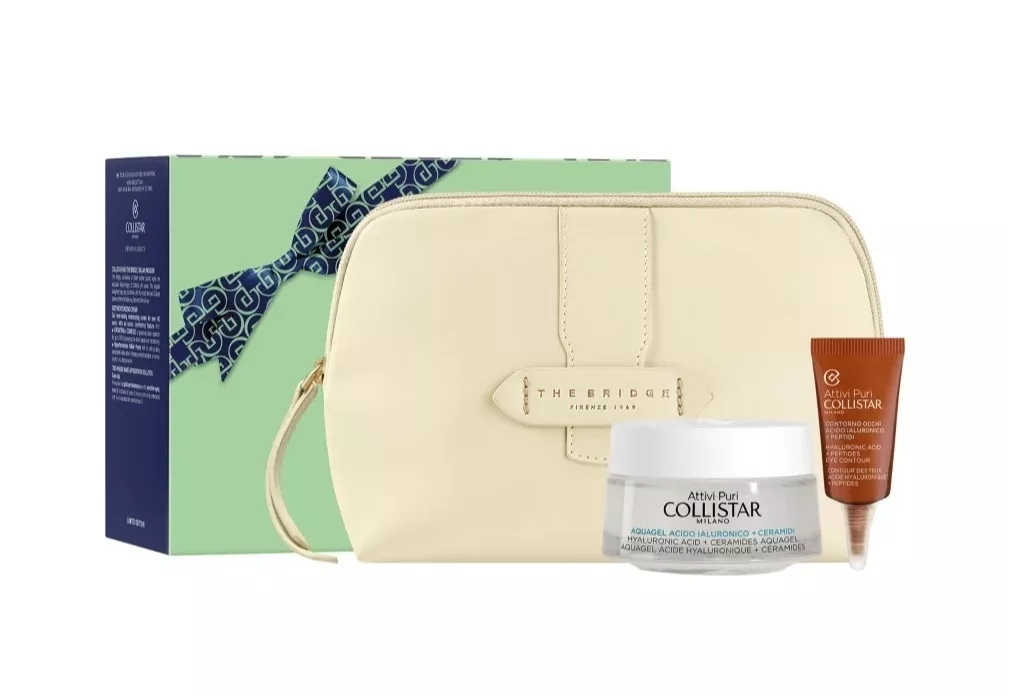 Set Collistar Unbox Your Beauty Attivi Puri Hyaluronic Acid 50ml + Mini Eye Contour 5ml + Cosmetic Bag by Collistar
