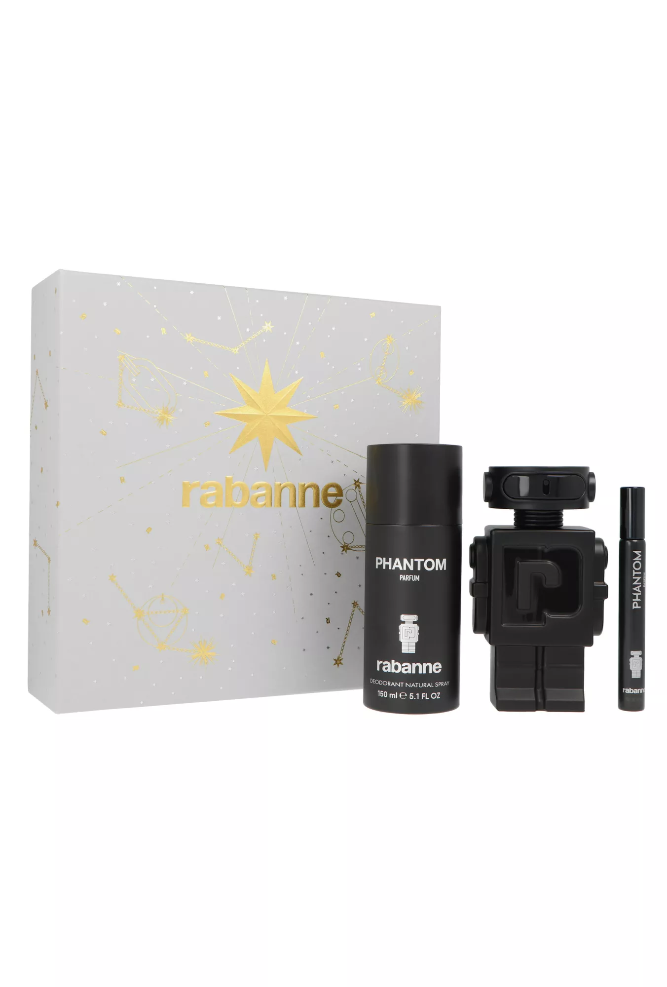 Set Paco Rabanne Phantom Parfum 100ml + Deospray 150ml + Parfum 10ml by Paco Rabanne