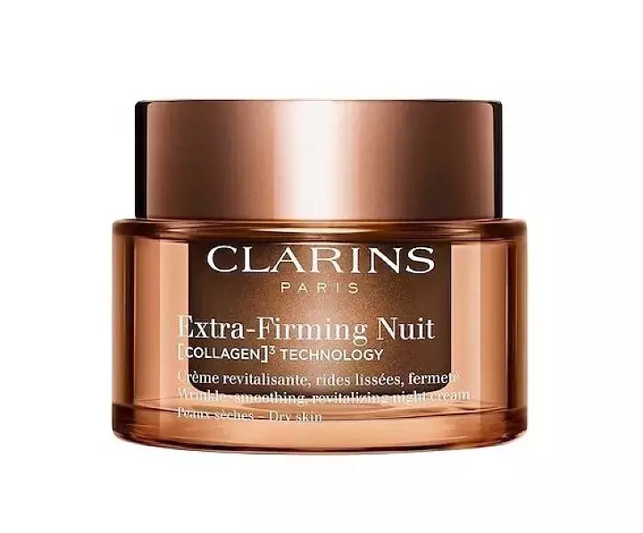 Clarins Extra Firming Nuit Collagen Wrinkle Smoothing Revitalizing Night Cream Dry Skin 50ml 1