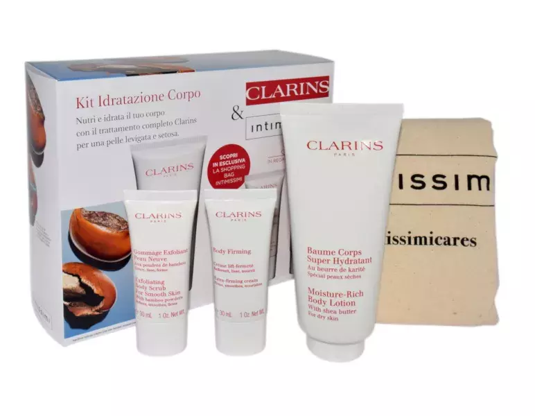 Set Clarins Body Lotion 200ml + Exfoliating Body Scrub 30ml + Body Firming 30ml 1