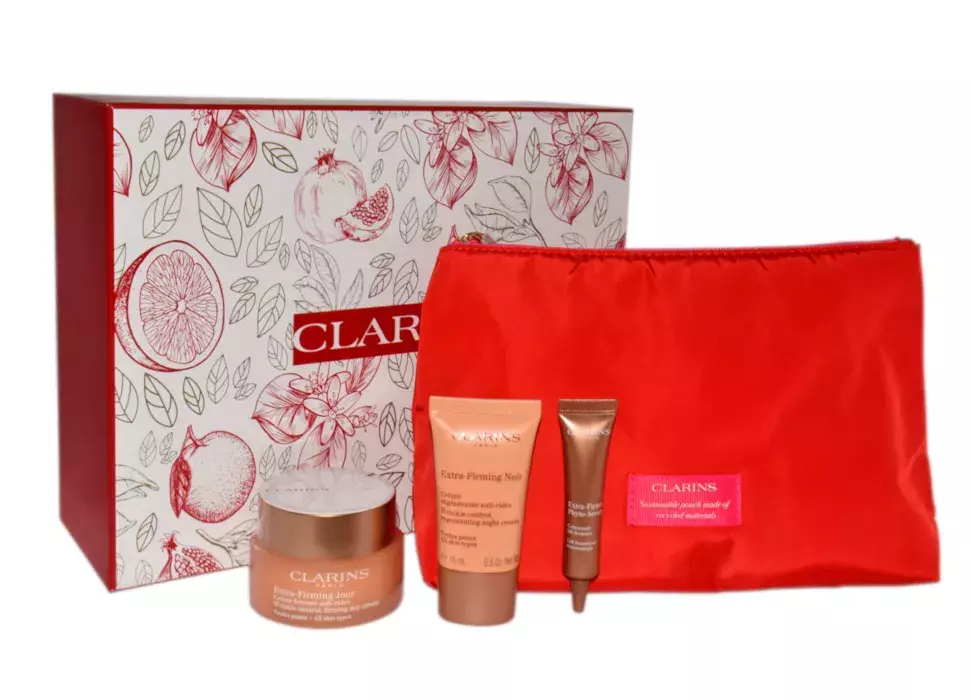 Zestaw Clarins Extra Firming Day Cream 50ml + Extra Firming Serum 10ml + Extra Firming Night Cream 15ml 1