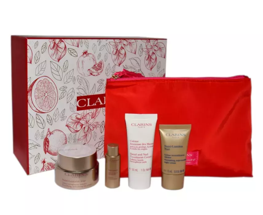 Zestaw Clarins Nutri Lumiere Day Cream 50ml + Nutri Lumiere Lotion 10ml + Nutri Lumiere Night Cream 15ml + Hand And Nail Cream 30ml 1