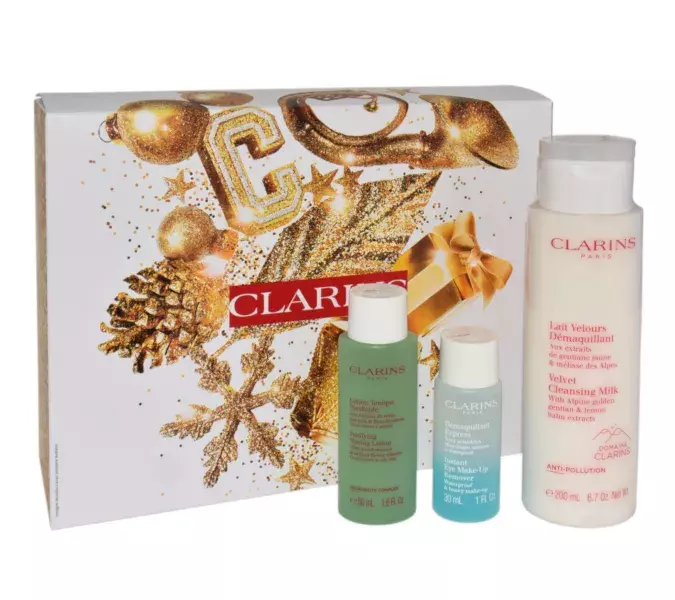 Zestaw Clarins Velvet Cleansing Milk 200ml + Instant Eye Make-Up Remover 30ml + Purifying Toning Lotion 50ml 1