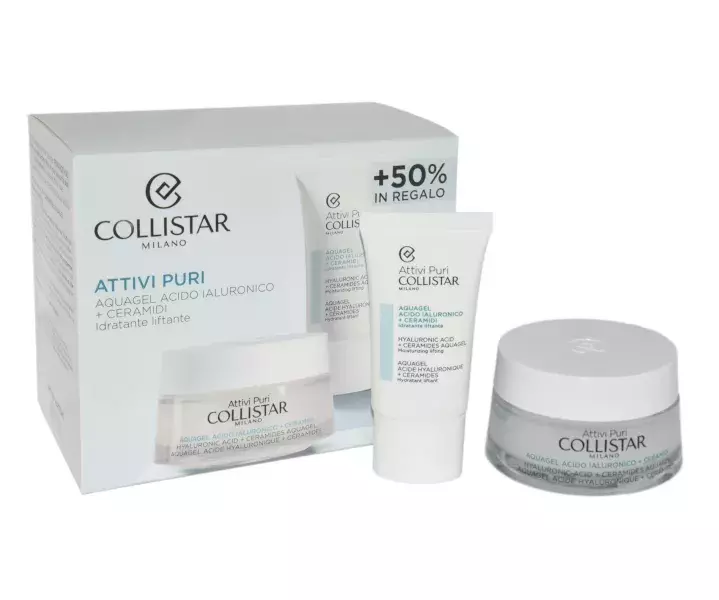 Set Collistar Attivi Puri Hyaluronic Acid+Ceramides AquaGel 50ml + Hyaluronic Acid+Ceramides AquaGel Moisturizng Lifting 25ml 1