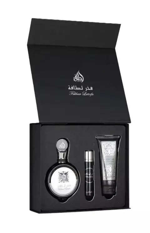 Set Lattafa Fakhar Men Edp 100ml + Edp 12ml + Shower Gel 100ml 1