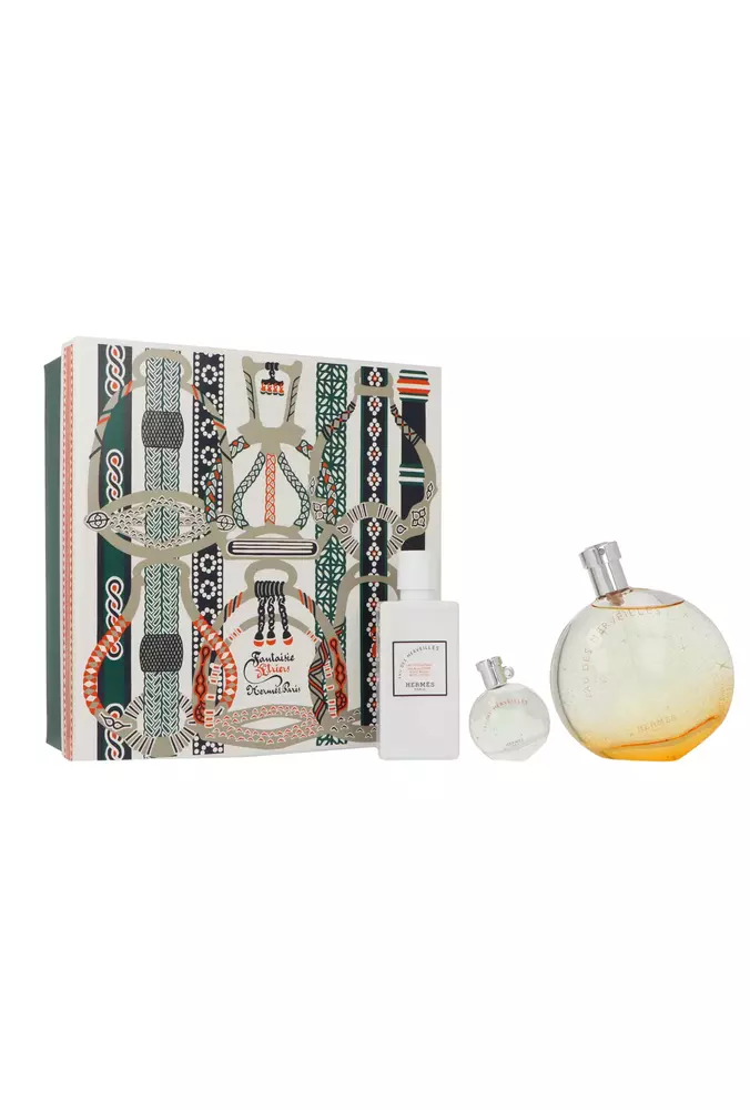 Set Hermes Eau Des Merveilles Edt 100ml + Edt 7,5ml + Body Lotion 80ml 1