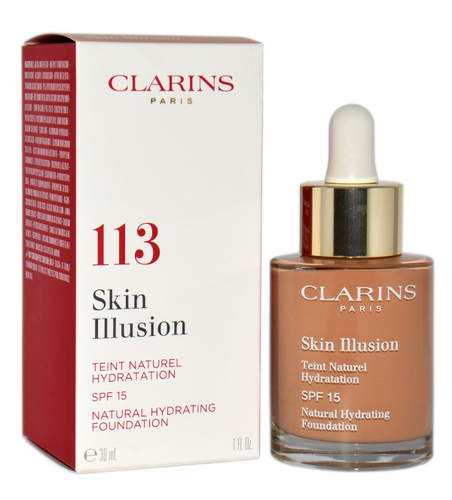 Clarins Skin Illusion Natural Hydrating Foundation Spf 15 113 Chestnut 30ml 1