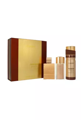 Zestaw Al Haramain Amber Oud Gold Edition Pure Perfume 75 ml + Pure Perfume 30ml + Deodorant Body Spray 200ml 1