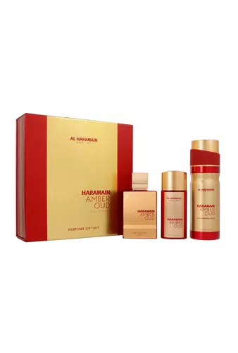 Zestaw Al Haramain Amber Oud Ruby Edition Pure Perfume 75 ml + Pure Perfume 30ml + Deodorant Body Spray 200ml 1