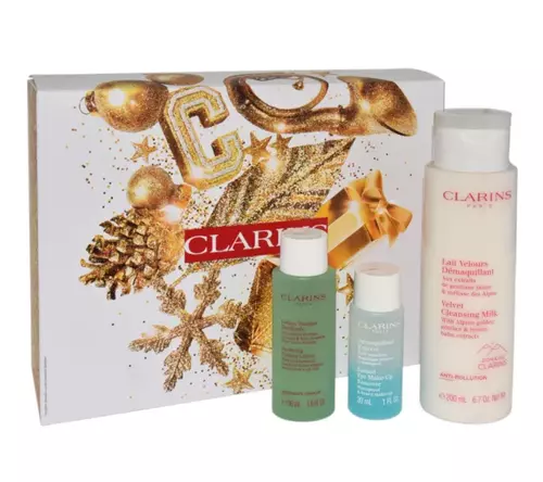 Zestaw Clarins Velvet Cleansing Milk 200ml + Instant Eye Make-Up Remover 30ml + Purifying Toning Lotion 50ml 1