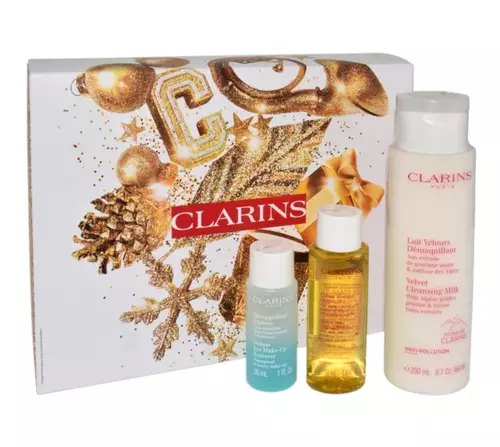 Zestaw Clarins Velvet Clensing Milk 200ml + Instant Eye Make-Up Remover 30ml + Hydrating Toning Lotion 50ml 1
