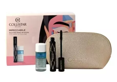 Zestaw Collistar Mascara Impeccable Ultra Black Mascara + Bi-Phase Make-Up Remover Solution 35 ml + Pouch 1