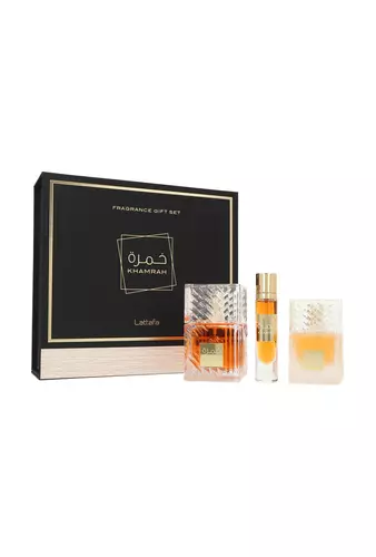 Set Lattafa Khamrah Edp 100ml + Edp 12ml + Hair Mist 50ml 1
