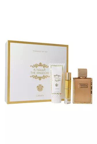 Set Lattafa The Kingdom Men Edp 100ml + Edp 12ml + Shower Gel 100ml 1