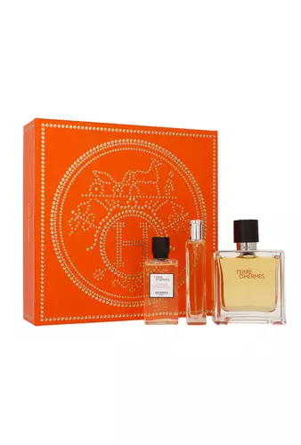 Zestaw Hermes Terre D`Hermes Parfum 75ml + Parfum 15ml + Shower Gel Hair & Body 40ml 1