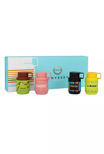Zestaw Armaf Odyssey Miniatures Collection Edp 12ml x 4: Dubai Chocolat, Candee, Spectra Rainbow, Limoni Fresh 1