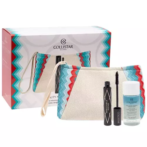 Zestaw Collistar Impeccabile Ultra Black Mascara 14ml + Mini Make-Up Remover 35ml + Pouch 1