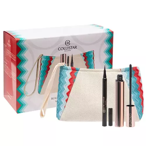 Zestaw Collistar Infinito Extra Black Mascara 7,5ml + Eye Marker 01 Black 1ml + Pouch 1