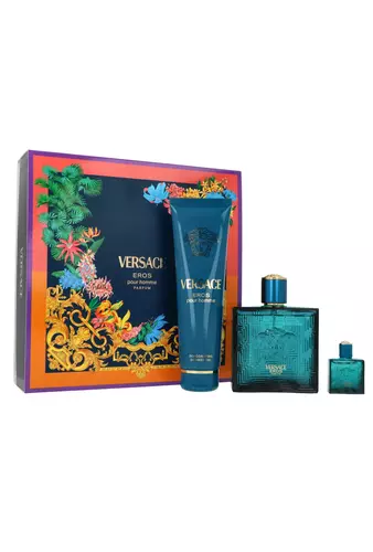 Set Versace Eros Pour Homme Parfum 100ml + Shower Gel 150ml + Parfum 5ml 1